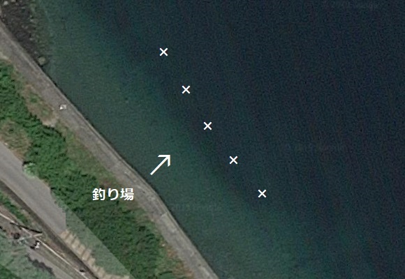 釣り場の航空写真 2