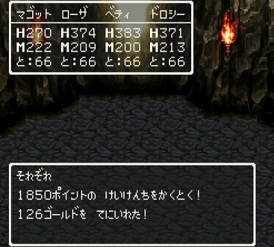 ドラゴンクエストV そして伝説へ... 謎の洞窟 B1F 戦闘終了.jpg
